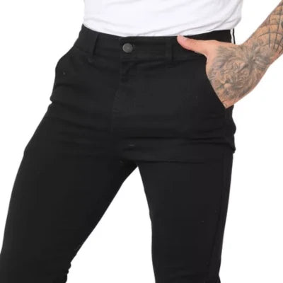 Calça De Sarja Masculina Preta